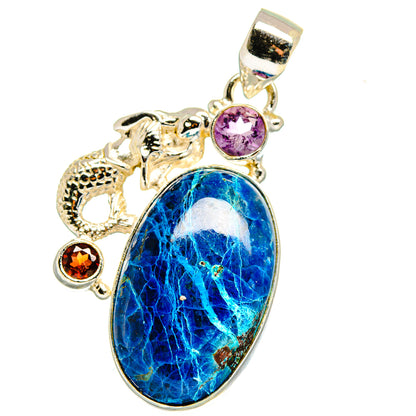 Shattuckite Pendants handcrafted by Ana Silver Co - PD14905