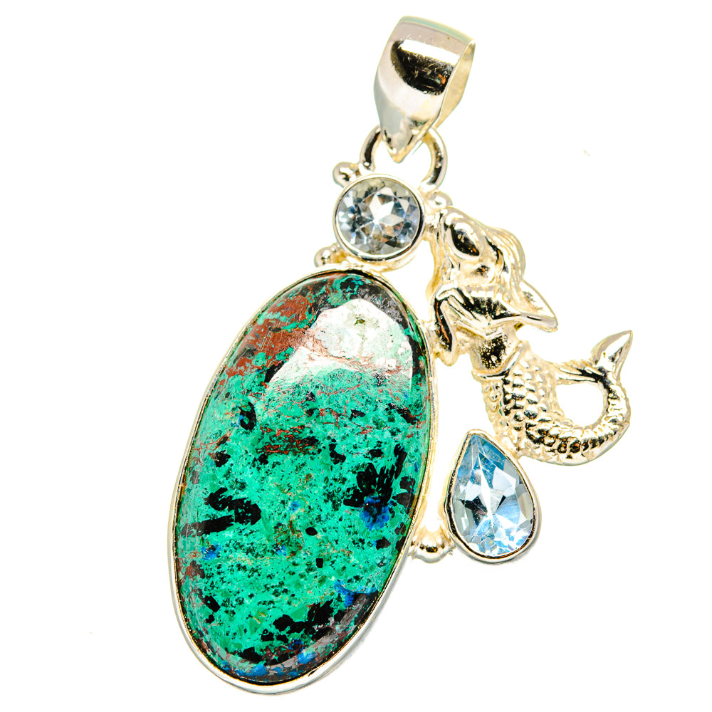 Chrysocolla Pendants handcrafted by Ana Silver Co - PD14912