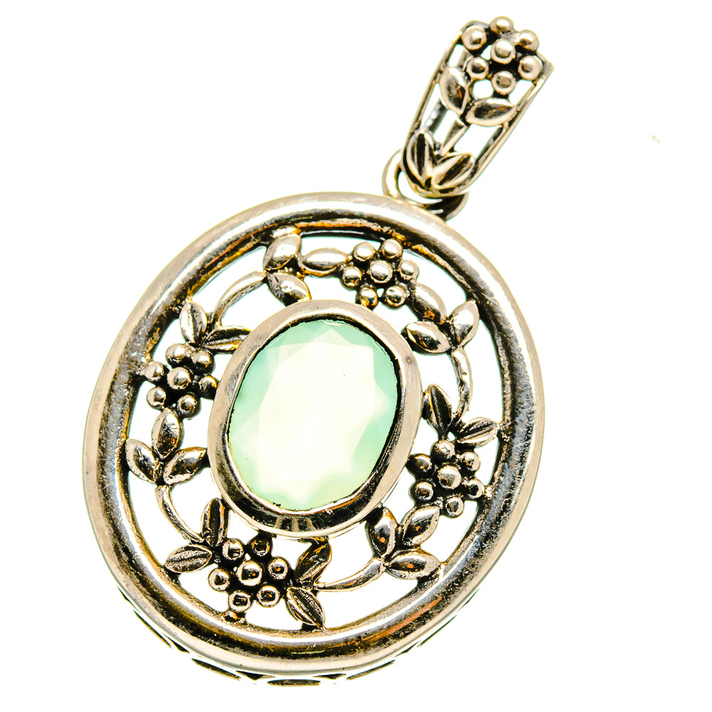 Aqua Chalcedony Pendants handcrafted by Ana Silver Co - PD14919