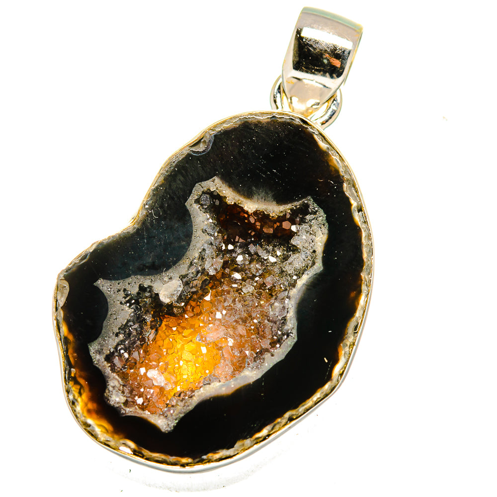Coconut Geode Slice Pendants handcrafted by Ana Silver Co - PD14923