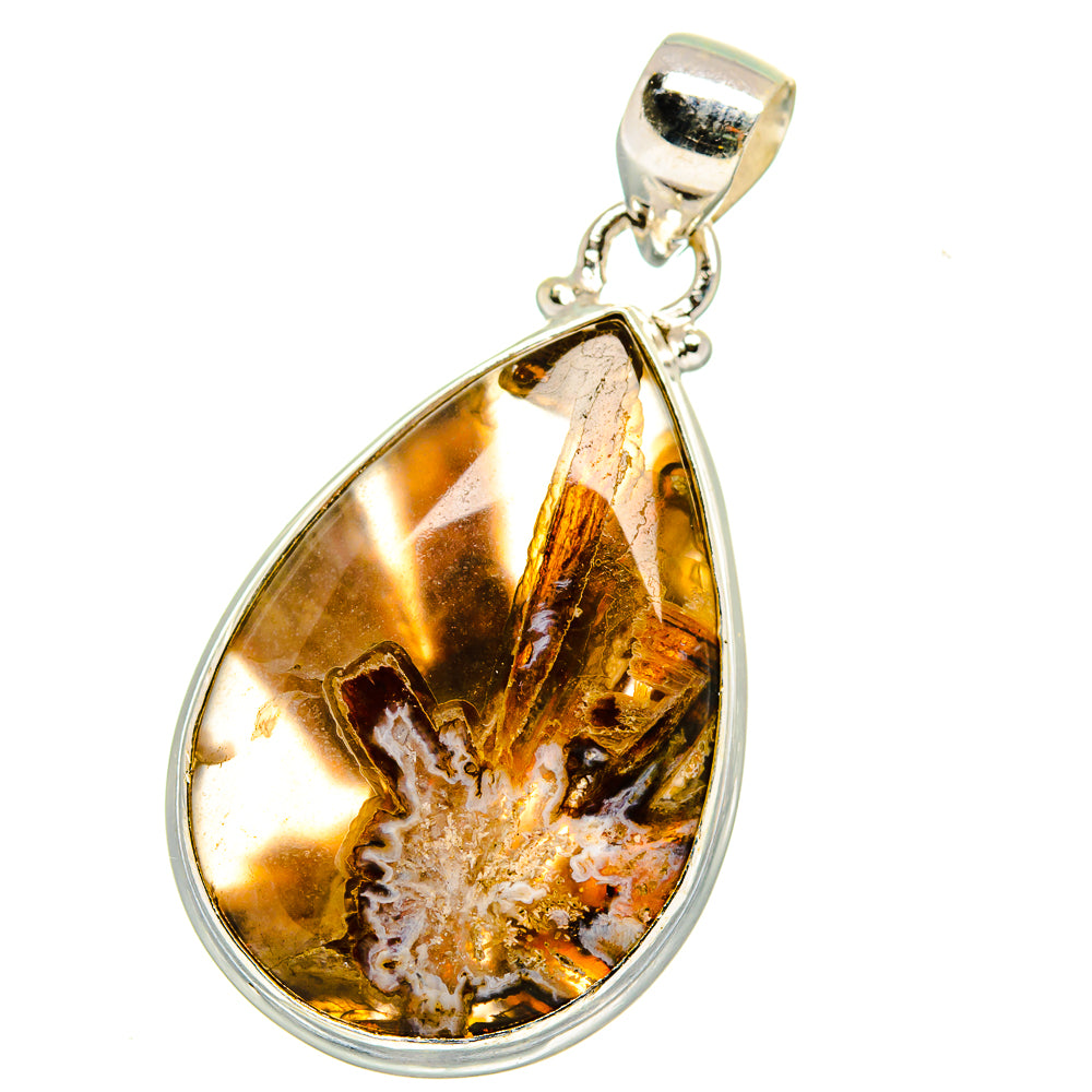 Turkish Tube Agate Pendants handcrafted by Ana Silver Co - PD14935