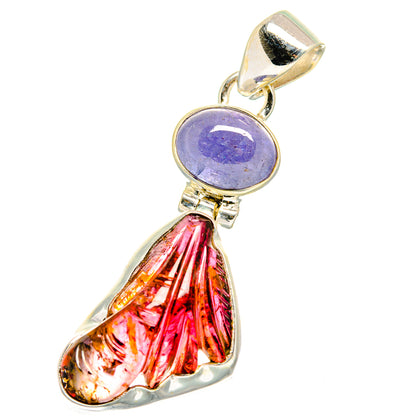 Pink Tourmaline Pendants handcrafted by Ana Silver Co - PD14940