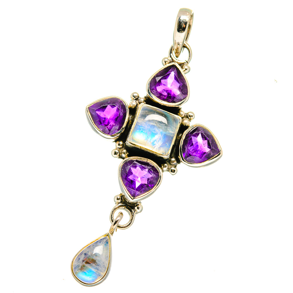 Rainbow Moonstone Pendants handcrafted by Ana Silver Co - PD14941