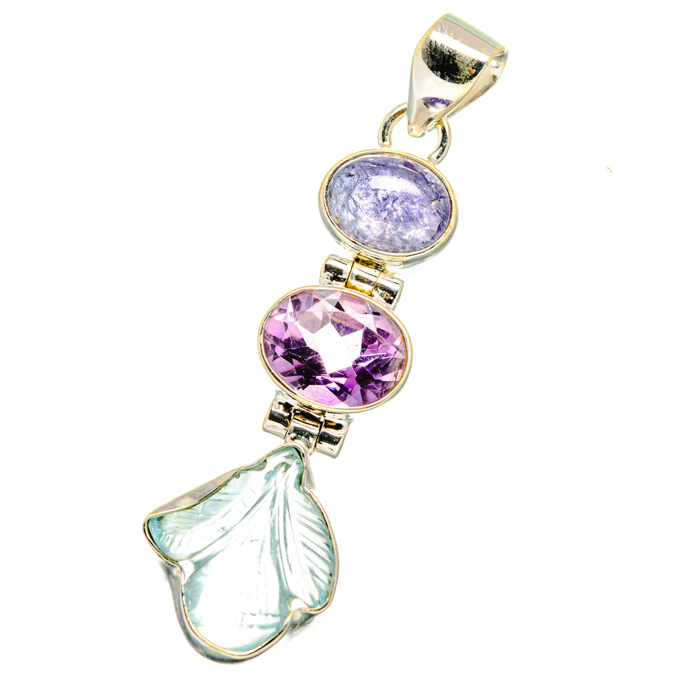 Aquamarine Pendants handcrafted by Ana Silver Co - PD14946
