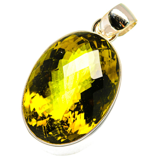 Olive Quartz Pendants handcrafted by Ana Silver Co - PD14961
