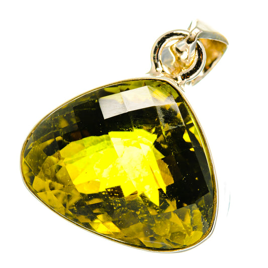 Olive Quartz Pendants handcrafted by Ana Silver Co - PD14962
