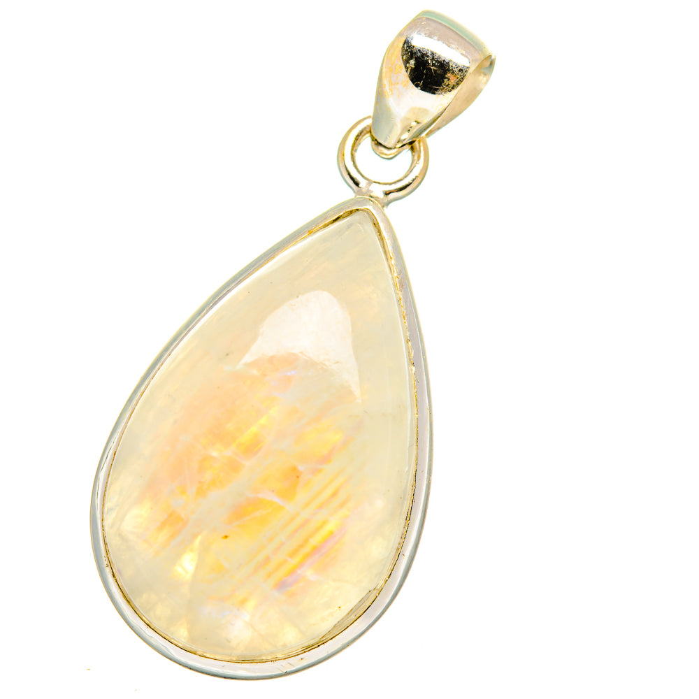 Rainbow Moonstone Pendants handcrafted by Ana Silver Co - PD15003