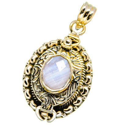 Blue Lace Agate Pendants handcrafted by Ana Silver Co - PD15076