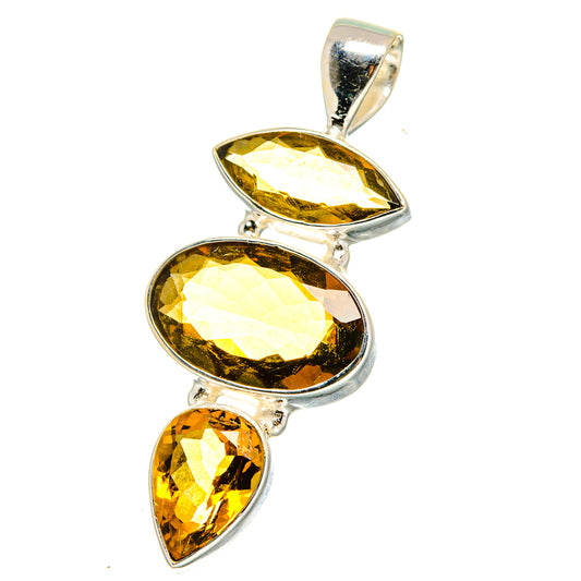 Mandarin Citrine Pendants handcrafted by Ana Silver Co - PD15099