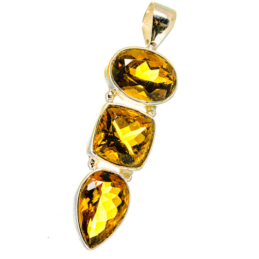 Mandarin Citrine Pendants handcrafted by Ana Silver Co - PD15100