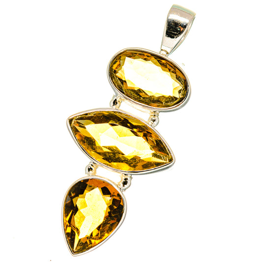 Mandarin Citrine Pendants handcrafted by Ana Silver Co - PD15101