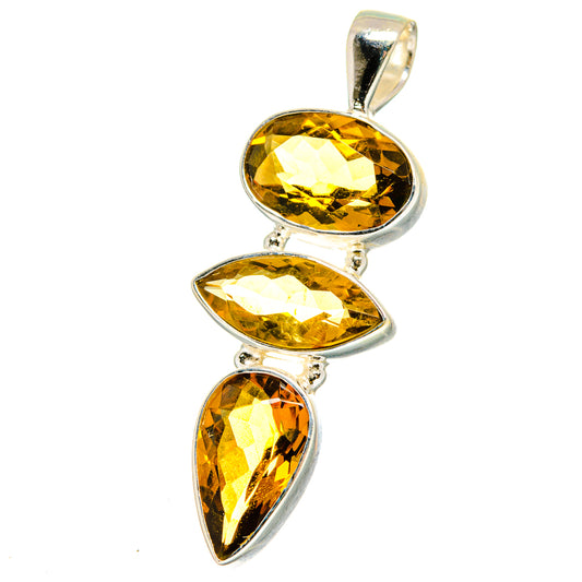 Mandarin Citrine Pendants handcrafted by Ana Silver Co - PD15102 - Photo 2