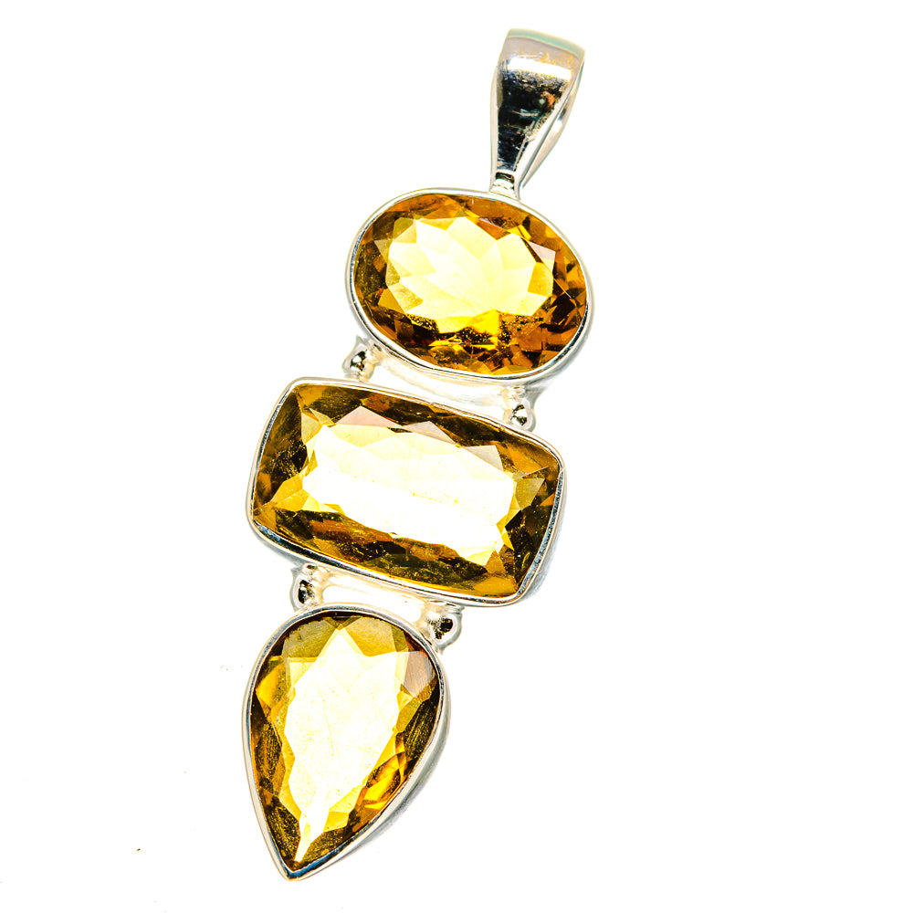 Mandarin Citrine Pendants handcrafted by Ana Silver Co - PD15103
