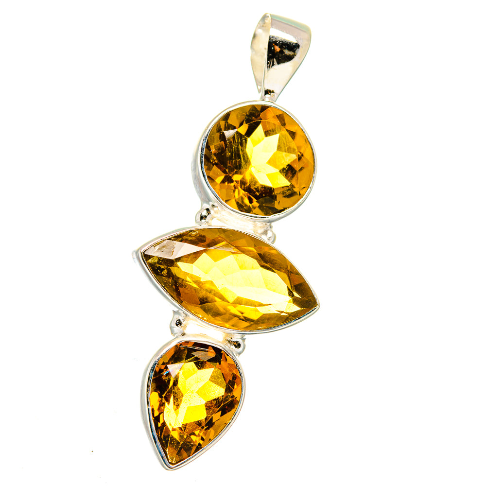 Mandarin Citrine Pendants handcrafted by Ana Silver Co - PD15104