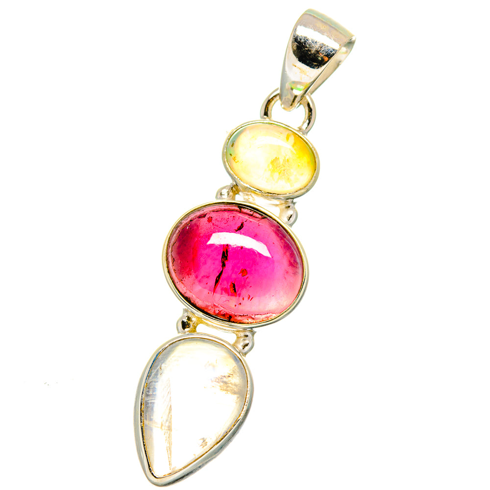 Rainbow Moonstone Pendants handcrafted by Ana Silver Co - PD15110