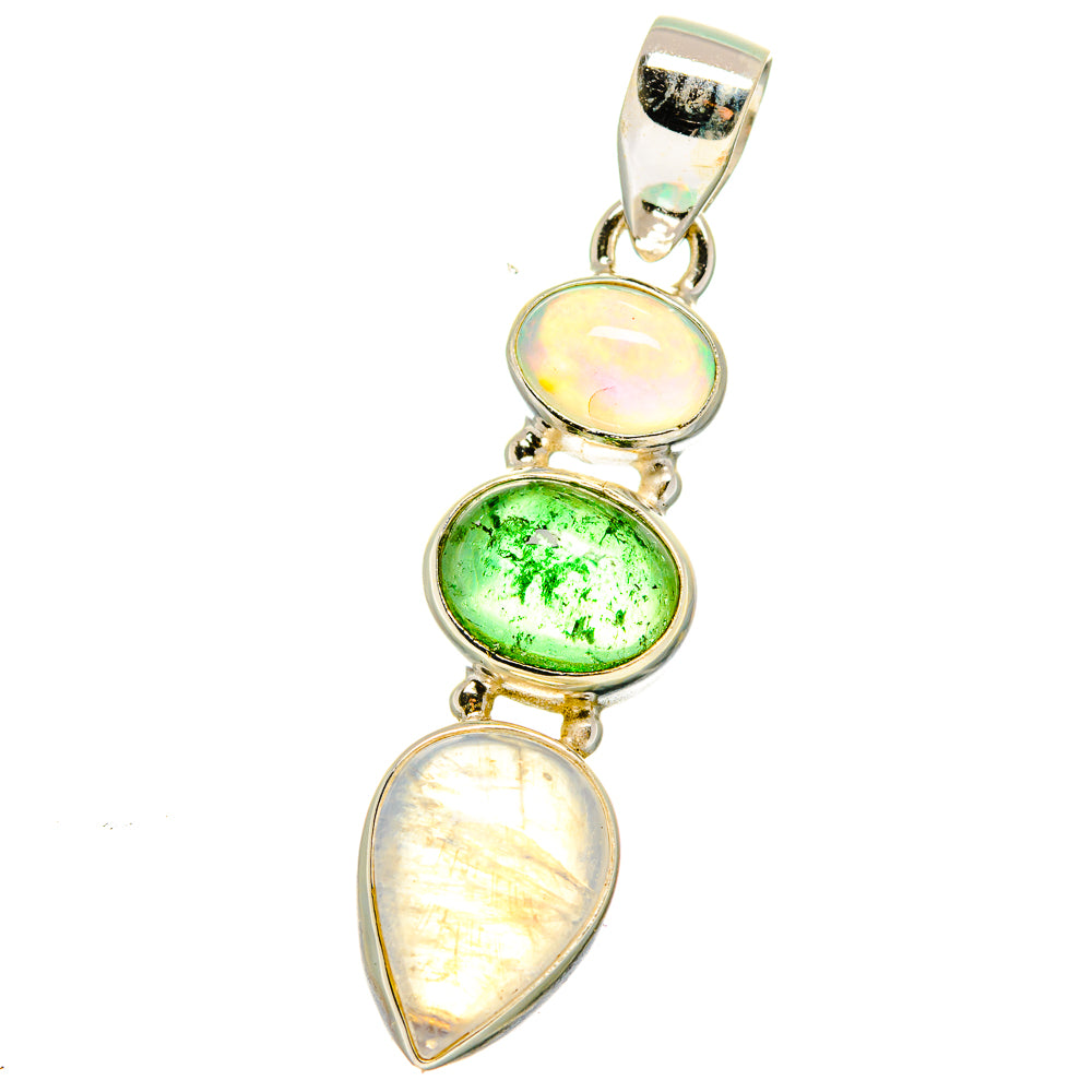 Rainbow Moonstone Pendants handcrafted by Ana Silver Co - PD15111
