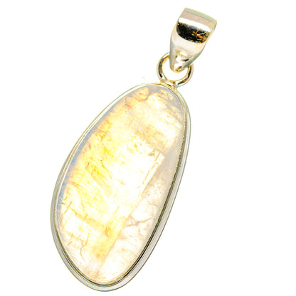 Rainbow Moonstone Pendants handcrafted by Ana Silver Co - PD15135