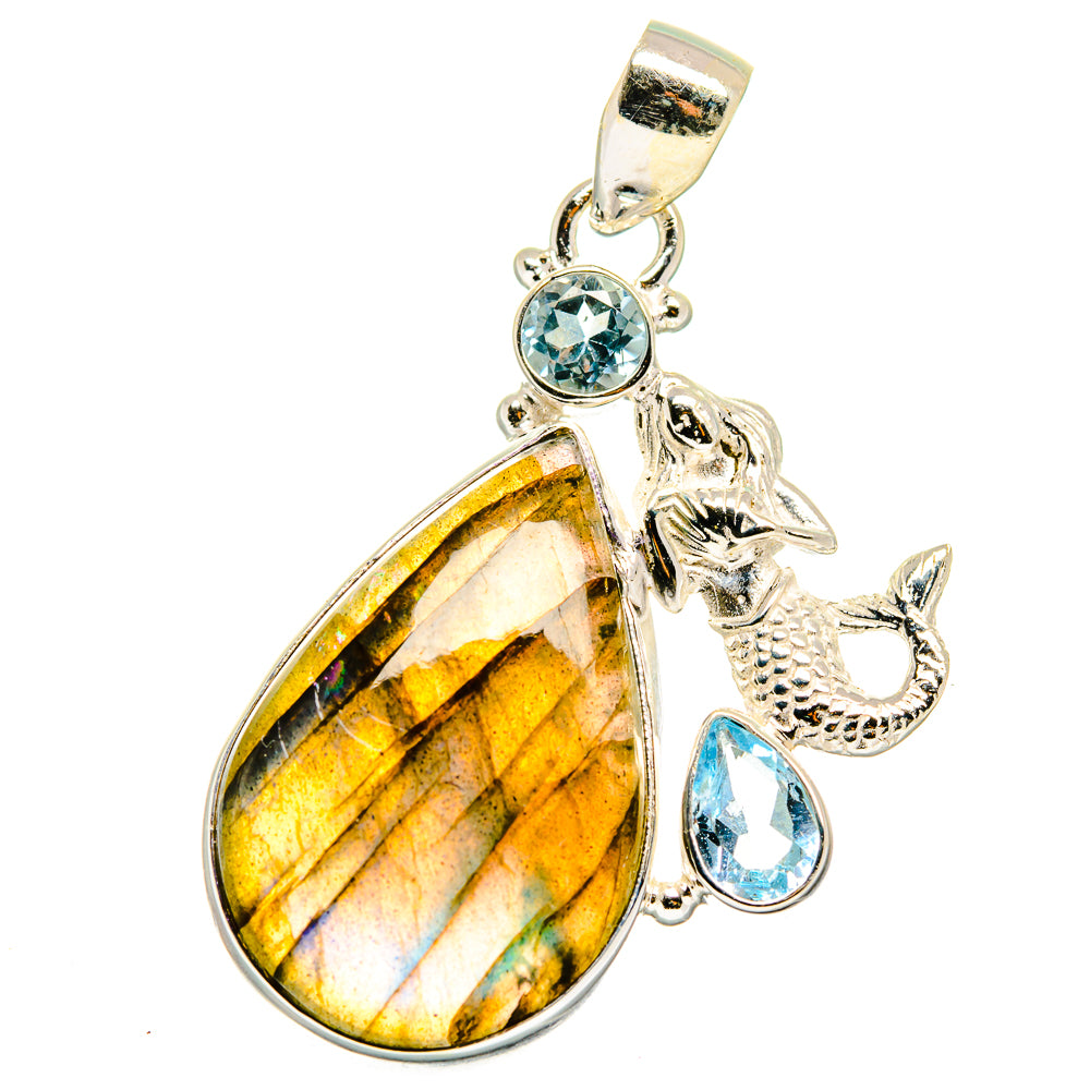 Labradorite Pendants handcrafted by Ana Silver Co - PD15139