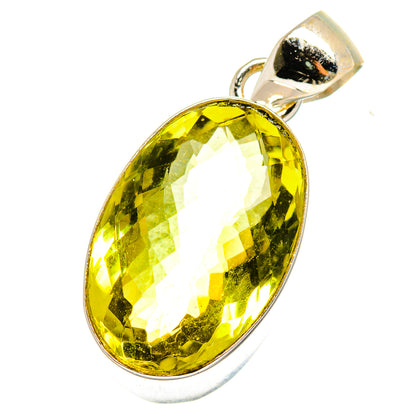 Olive Quartz Pendants handcrafted by Ana Silver Co - PD15191