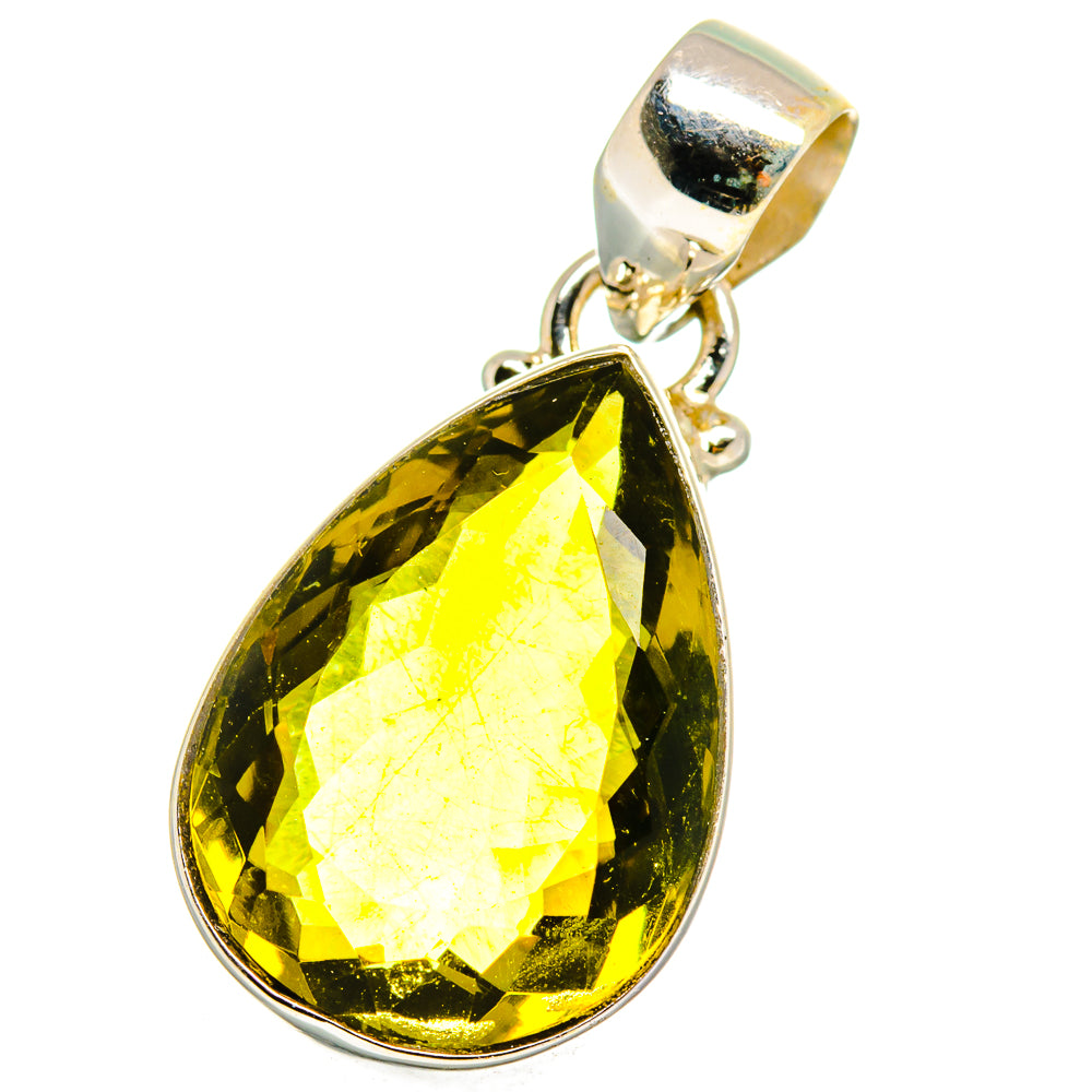 Olive Quartz Pendants handcrafted by Ana Silver Co - PD15193