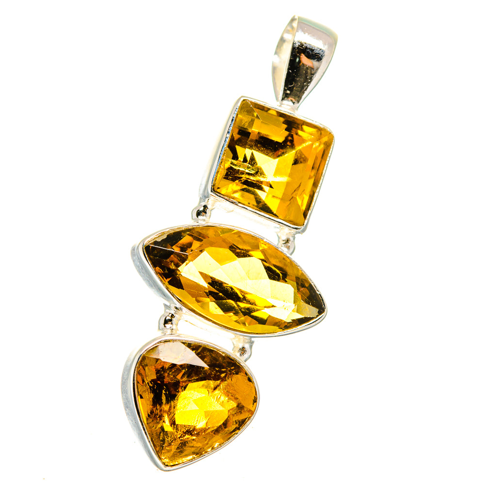 Mandarin Citrine Pendants handcrafted by Ana Silver Co - PD15206