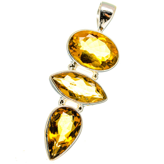 Mandarin Citrine Pendants handcrafted by Ana Silver Co - PD15207 - Photo 2