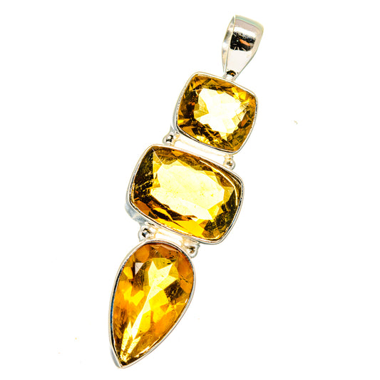 Mandarin Citrine Pendants handcrafted by Ana Silver Co - PD15209