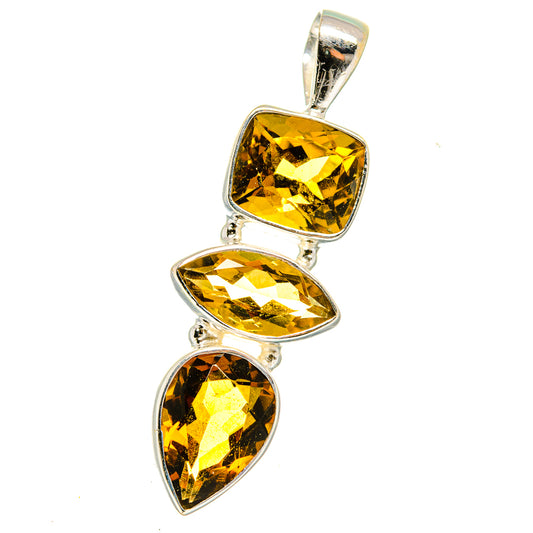 Mandarin Citrine Pendants handcrafted by Ana Silver Co - PD15210 - Photo 2
