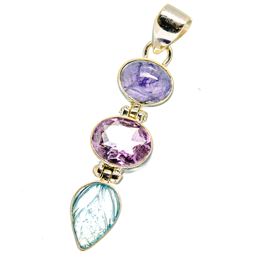 Aquamarine Pendants handcrafted by Ana Silver Co - PD15213