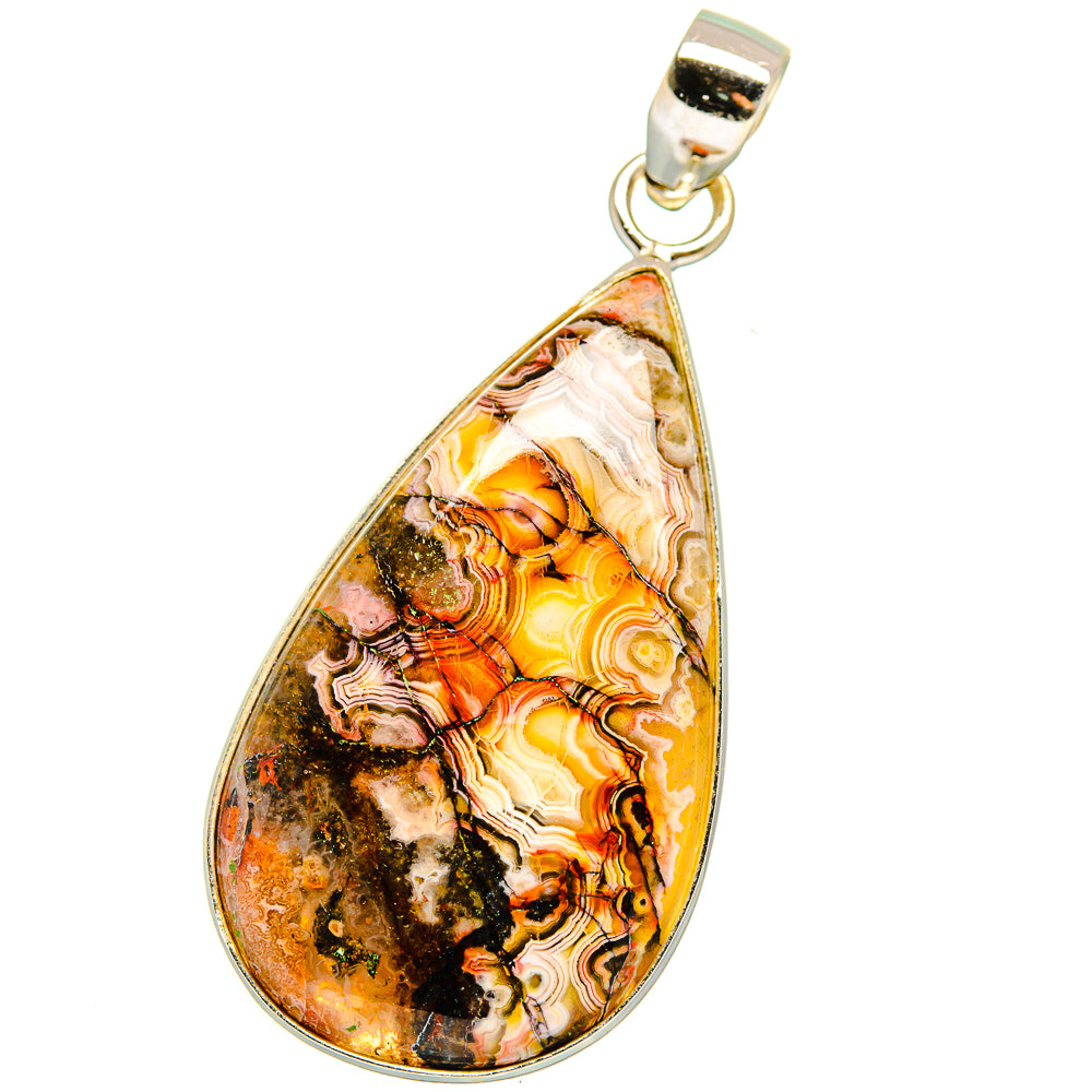 Laguna Lace Agate Pendants handcrafted by Ana Silver Co - PD15305