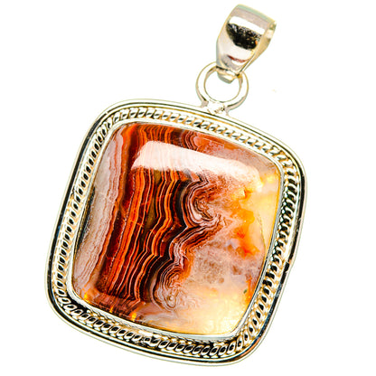 Crazy Lace Agate Pendants handcrafted by Ana Silver Co - PD15306