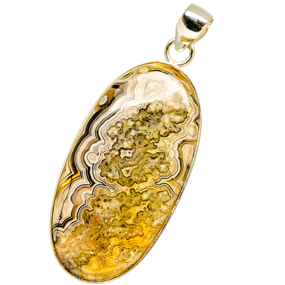 Laguna Lace Agate Pendants handcrafted by Ana Silver Co - PD15307