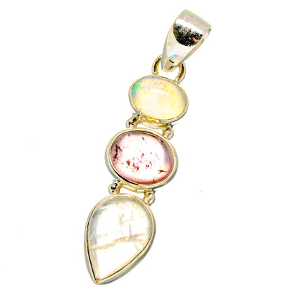Rainbow Moonstone Pendants handcrafted by Ana Silver Co - PD15320