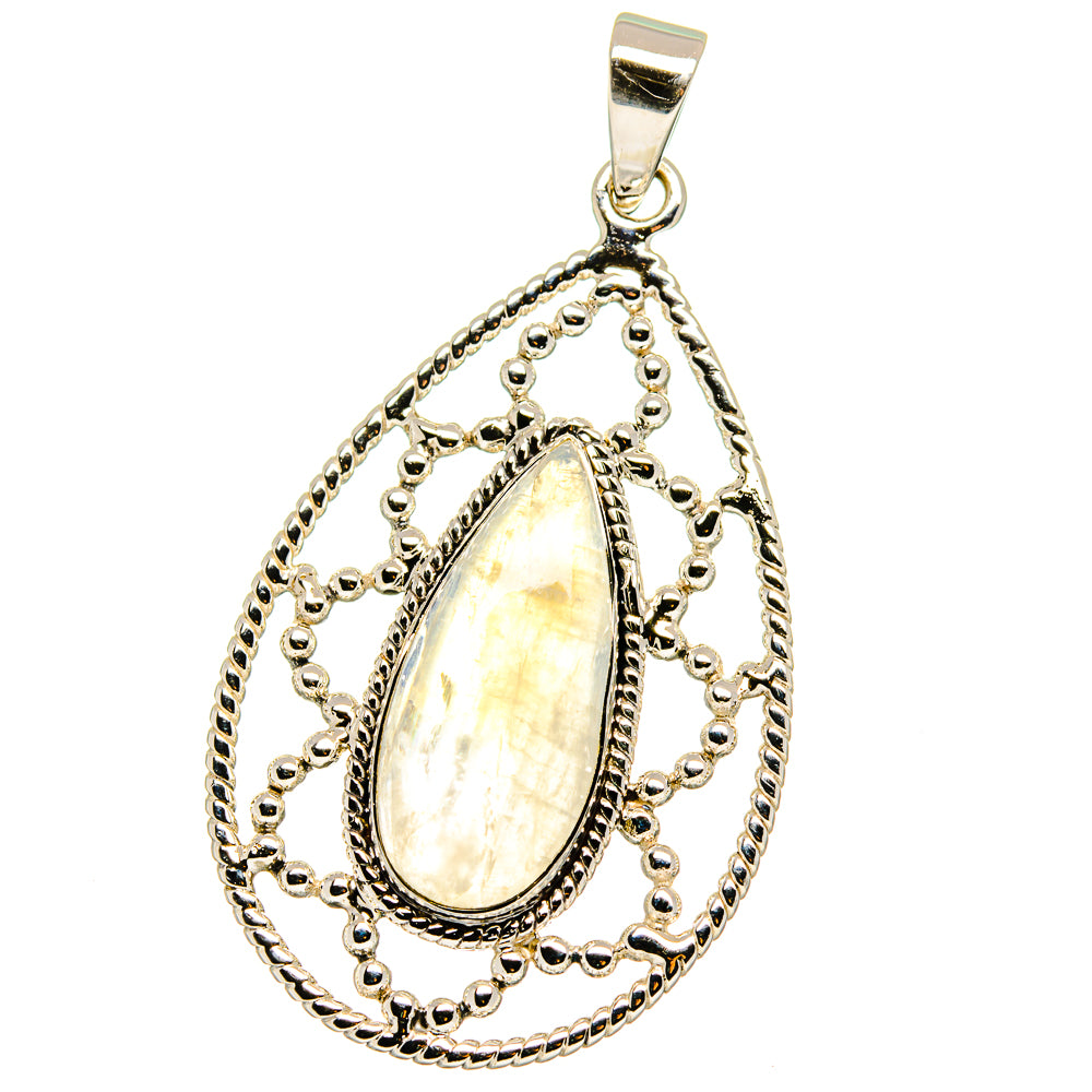 Rainbow Moonstone Pendants handcrafted by Ana Silver Co - PD15365