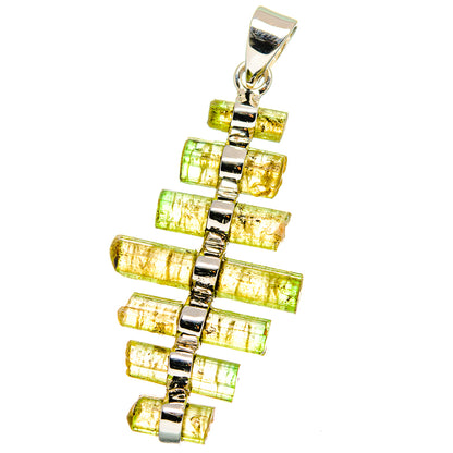 Green Tourmaline Pendants handcrafted by Ana Silver Co - PD15366