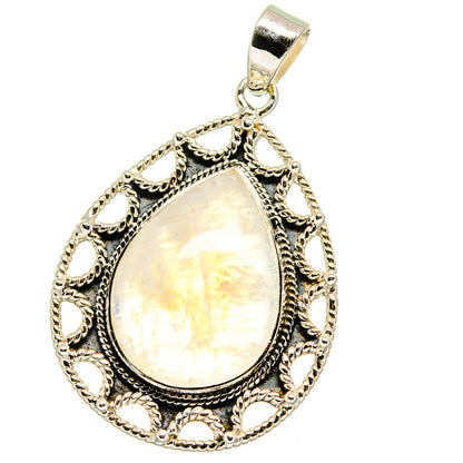 Rainbow Moonstone Pendants handcrafted by Ana Silver Co - PD15369