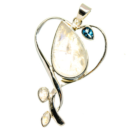 Rainbow Moonstone, Blue Quartz Pendants handcrafted by Ana Silver Co - PD15370