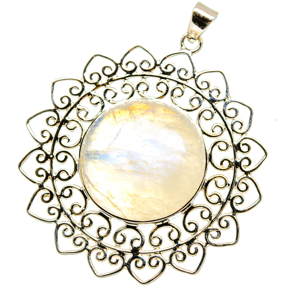 Rainbow Moonstone Pendants handcrafted by Ana Silver Co - PD15373