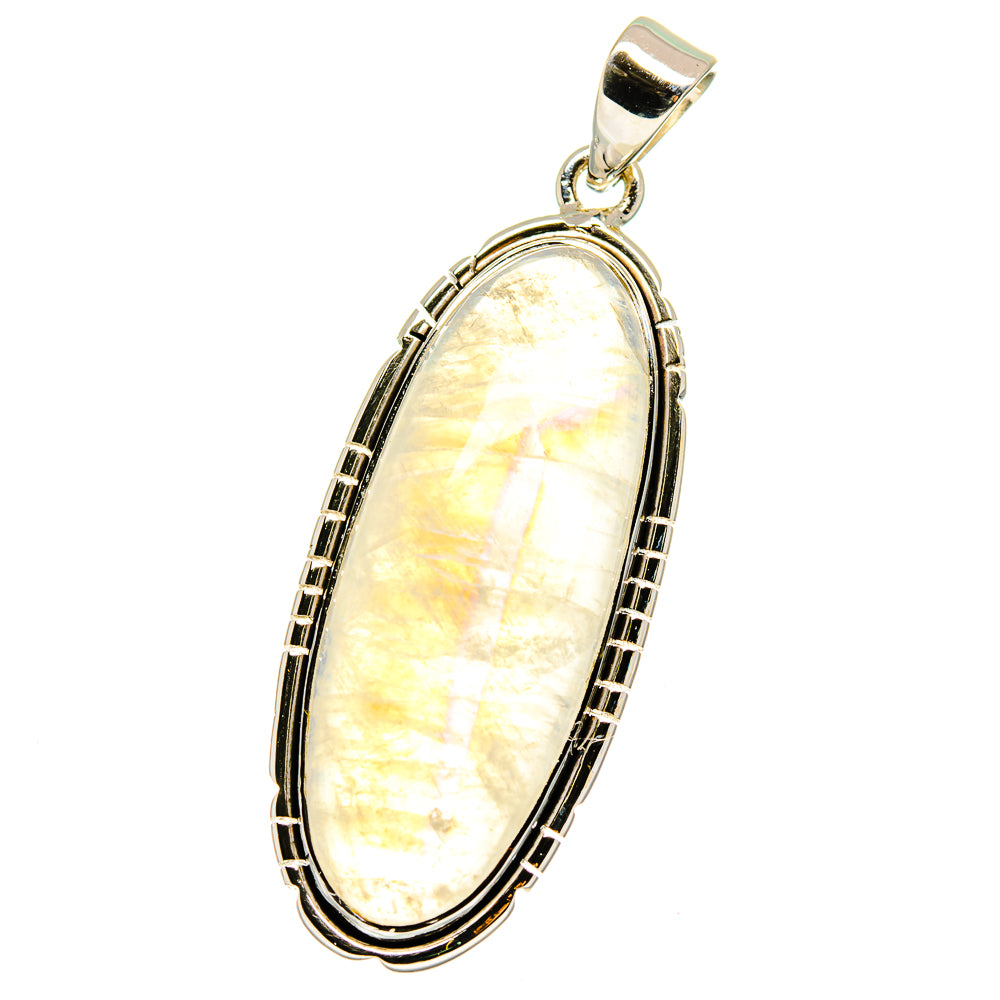 Rainbow Moonstone Pendants handcrafted by Ana Silver Co - PD15385