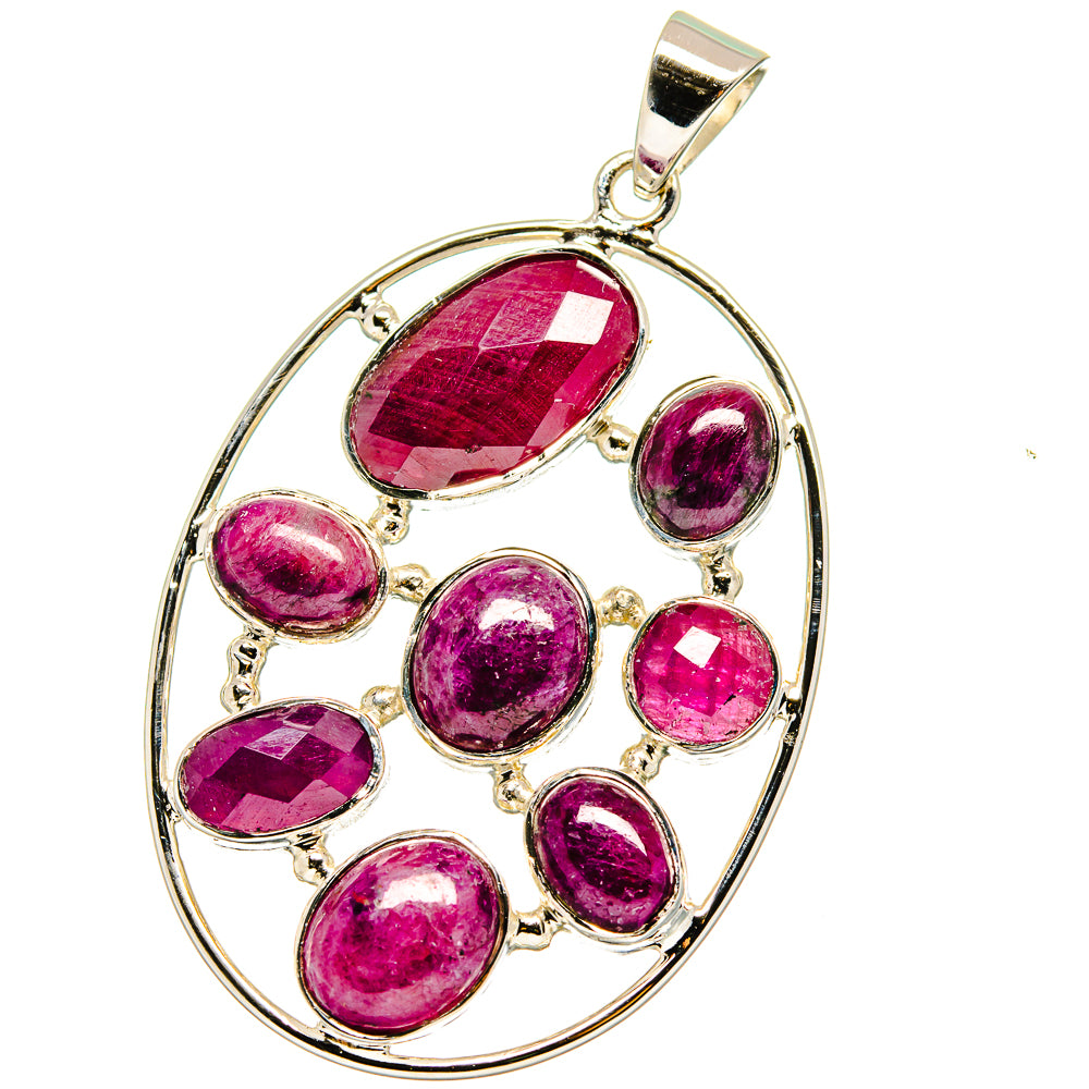 Ruby Pendants handcrafted by Ana Silver Co - PD15393