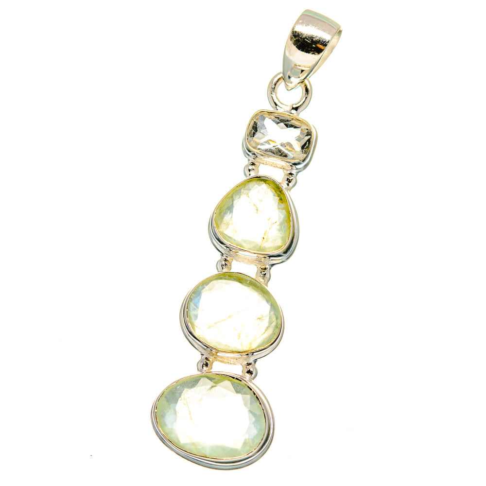 Prehnite Pendants handcrafted by Ana Silver Co - PD15396