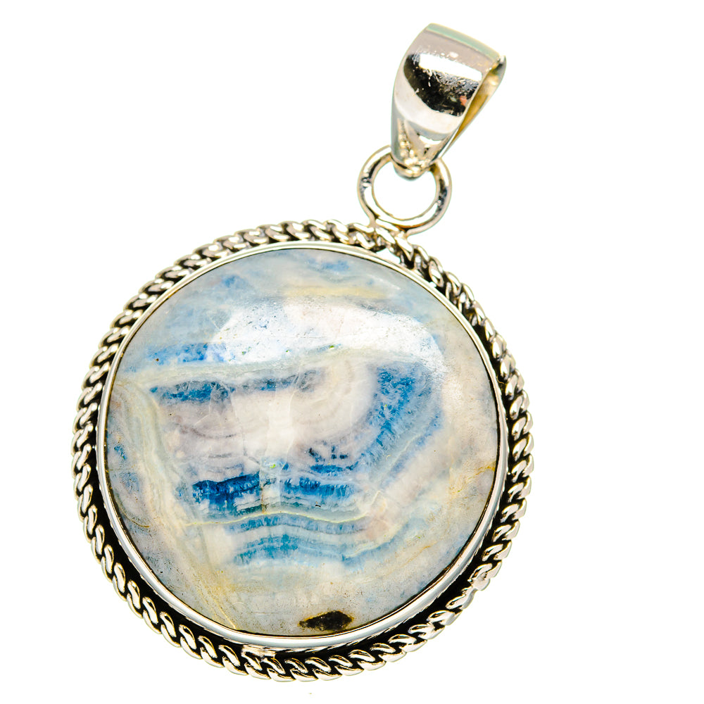 Blue Scheelite Pendants handcrafted by Ana Silver Co - PD15404