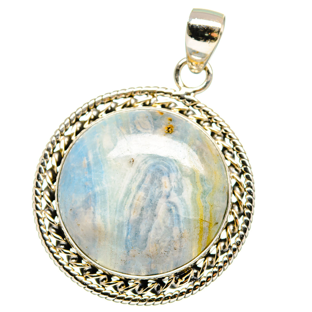 Blue Scheelite Pendants handcrafted by Ana Silver Co - PD15405
