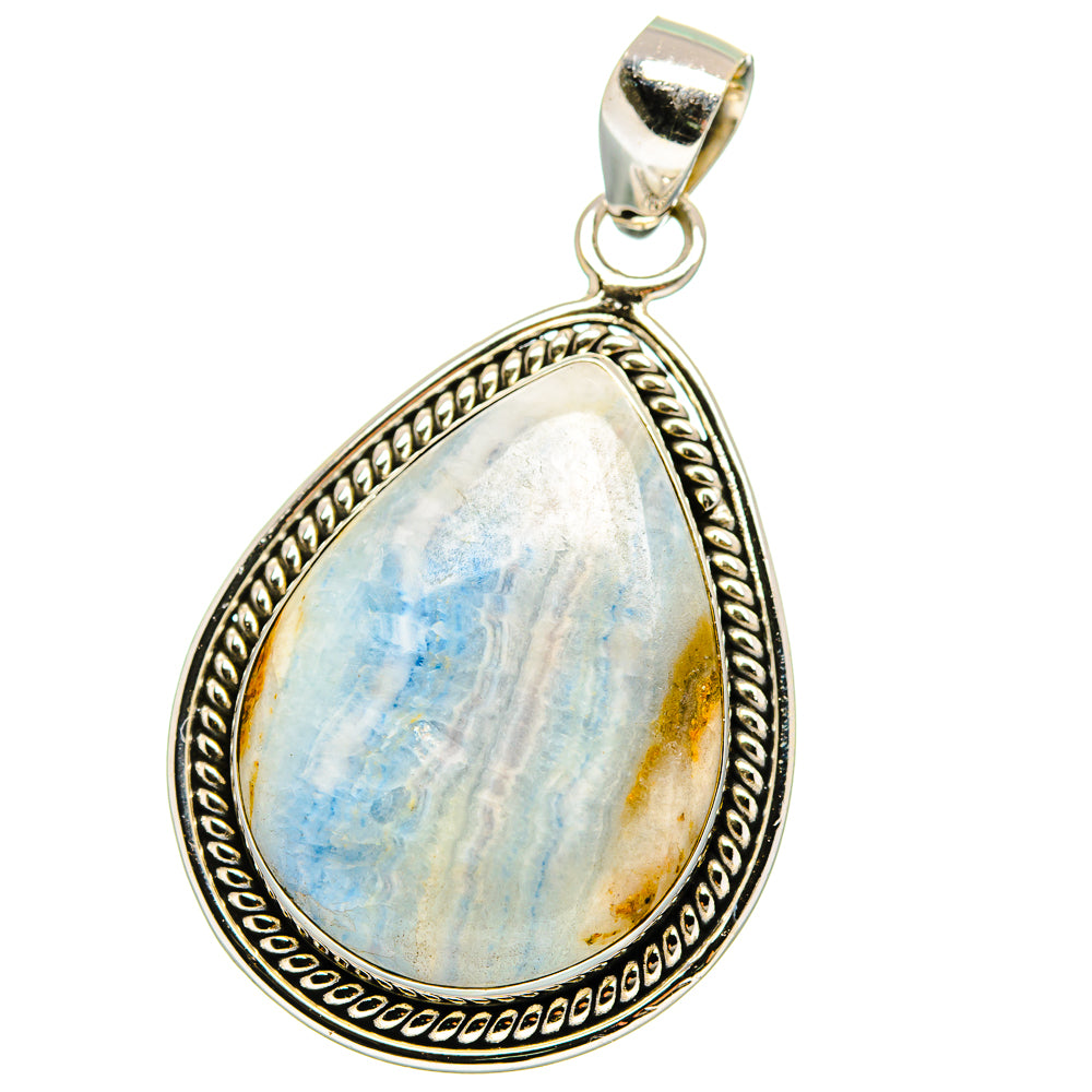 Blue Scheelite Pendants handcrafted by Ana Silver Co - PD15407 - Photo 2