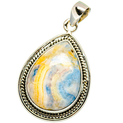 Blue Scheelite Pendants handcrafted by Ana Silver Co - PD15408