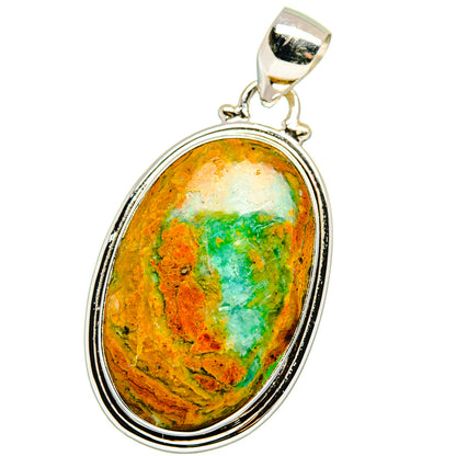 Peruvian Opal Pendants handcrafted by Ana Silver Co - PD15415