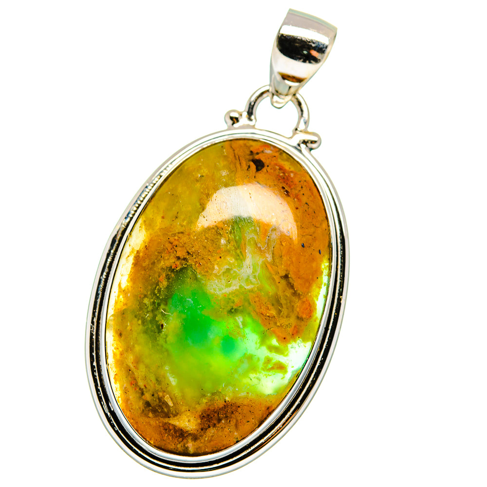 Peruvian Opal Pendants handcrafted by Ana Silver Co - PD15416