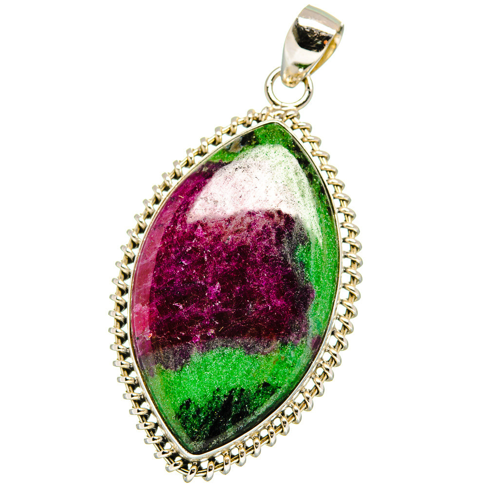 Ruby Zoisite Pendants handcrafted by Ana Silver Co - PD15421