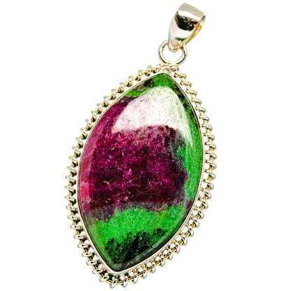 Ruby Zoisite Pendants handcrafted by Ana Silver Co - PD15421