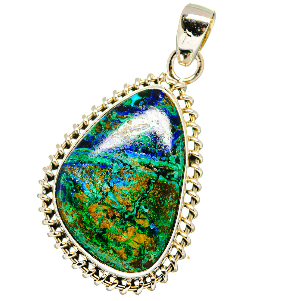 Azurite Malachite Pendants handcrafted by Ana Silver Co - PD15422